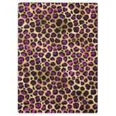 Ontwerp van de Paarse en Gold Leopard-reeks 4 Klembord (Achterkant)