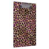 Ontwerp van de Paarse en Gold Leopard-reeks 4 Klembord (Rechts)