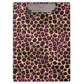 Ontwerp van de Paarse en Gold Leopard-reeks 4 Klembord (Voorkant)