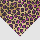 Ontwerp van de Paarse en Gold Leopard-reeks 4 Tissuepapier (Detail)