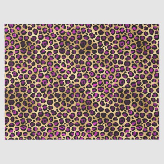 Ontwerp van de Paarse en Gold Leopard-reeks 4 Tissuepapier (Voorkant)