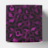 Ontwerp van de Paarse en Gold Leopard-reeks 5 Bedankdoosjes (Bovenkant)
