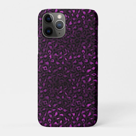 Ontwerp van de Paarse en Gold Leopard-reeks 5 Case-Mate iPhone Case (Achterkant)