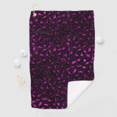 Ontwerp van de Paarse en Gold Leopard-reeks 5 Golfhanddoek (Insitu)