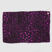Ontwerp van de Paarse en Gold Leopard-reeks 5 Golfhanddoek (Horizontaal)