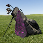 Ontwerp van de Paarse en Gold Leopard-reeks 5 Golfhanddoek (Groen)