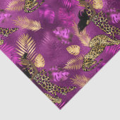 Ontwerp van de Paarse en Gold Leopard-reeks 6 Tissuepapier (Detail)