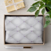 Ontwerp van de Paarse en Zilveren Floral Reeks 18 Tissuepapier (Geschenk)