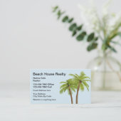 Ontwerp van de palmbomen voor elk vastgoed visitekaartje (Staand voorkant)