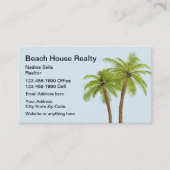 Ontwerp van de palmbomen voor elk vastgoed visitekaartje (Voorkant)