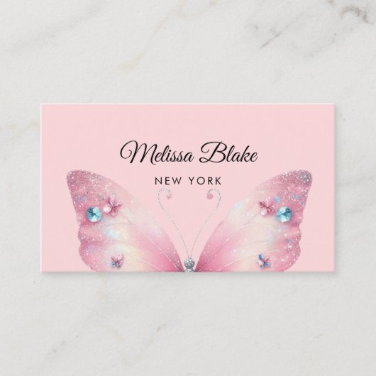 ontwerp van de pastelvlinder visitekaartje (Voorkant)