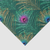 Ontwerp van de Peacock-doezelreeks van Glitter Pea Tissuepapier (Detail)