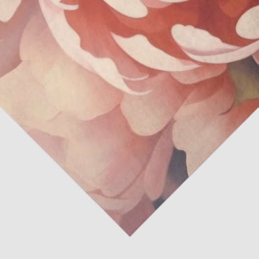 Ontwerp van de Peonies-reeks 2 Tissuepapier (Detail)