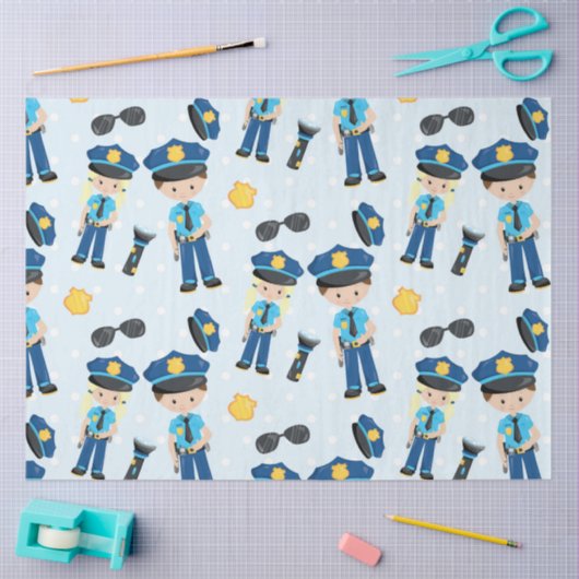 Ontwerp van de politiereeks 4 tissuepapier (Craft)