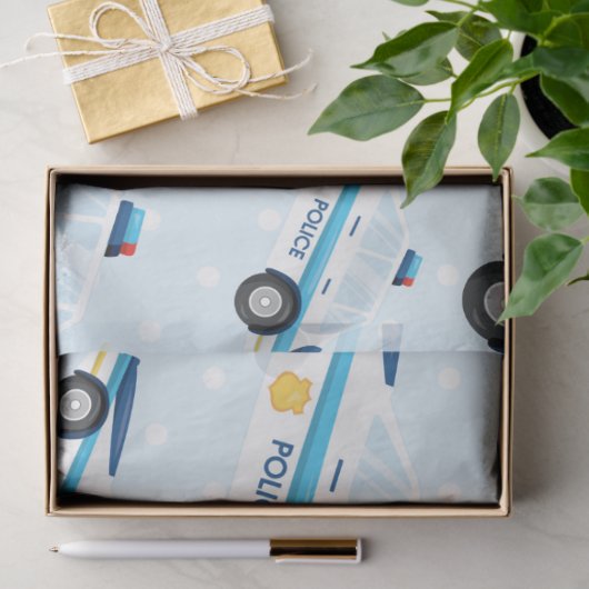 Ontwerp van de politiereeks 7 tissuepapier (Geschenk)