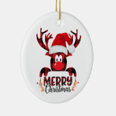 Ontwerp van de pretentieuze kerstfamilie keramisch ornament (Rechts)