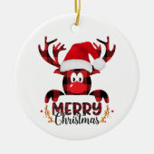 Ontwerp van de pretentieuze kerstfamilie keramisch ornament (Voorkant)