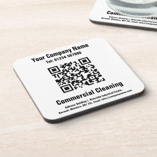 Ontwerp van de QR-code reinigen Bier Onderzetter (Linkerzijde)