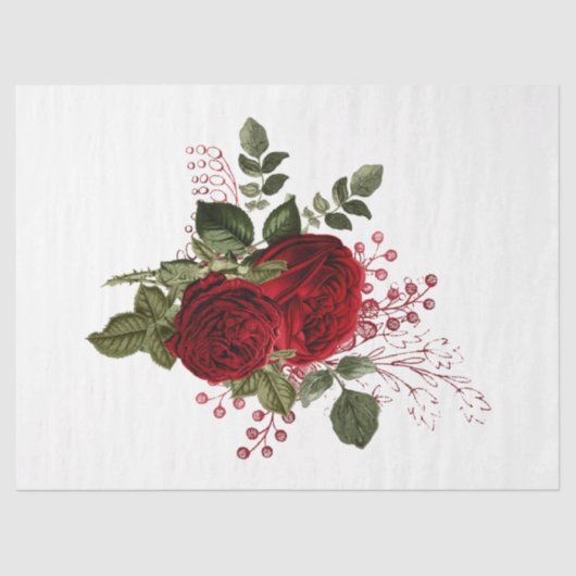 Ontwerp van de Red Rose Bee-reeks 71 Tissuepapier (Voorkant)