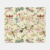  ontwerp van de Reeks Dragonflies 14 Fleece Deken (Voorkant (Horizontaal))