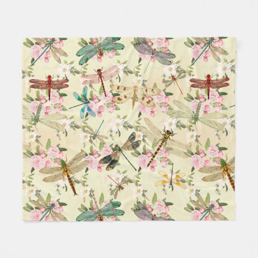  ontwerp van de Reeks Dragonflies 14 Fleece Deken (Voorkant (Horizontaal))