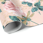 ontwerp van de Reeks Dragonflies 1 Cadeaupapier (Rol Hoek)