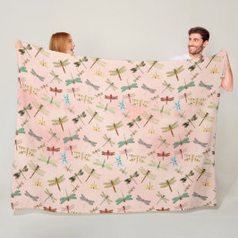 ontwerp van de Reeks Dragonflies 3 Fleece Deken