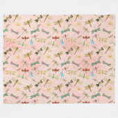 ontwerp van de Reeks Dragonflies 3 Fleece Deken (Voorkant (Horizontaal))