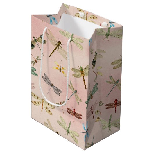  ontwerp van de Reeks Dragonflies 3 Medium Cadeauzakje (Voorkant Gekanteld)