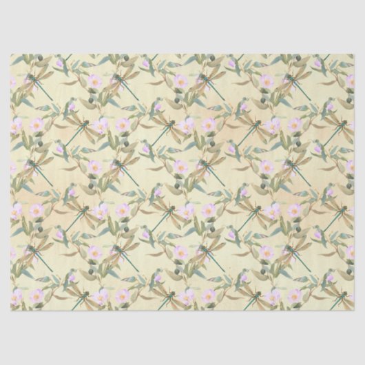 ontwerp van de Reeks Dragonflies 8 Tissuepapier (Voorkant)