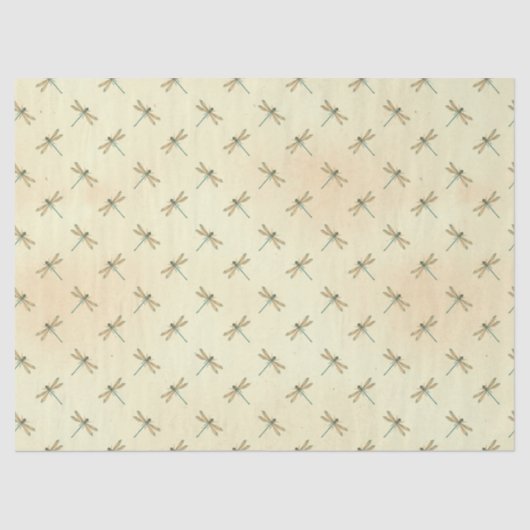 ontwerp van de Reeks Dragonflies 9 Tissuepapier (Voorkant)