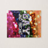 Ontwerp van de regenboog van de kade en de rode re legpuzzel (Horizontaal)