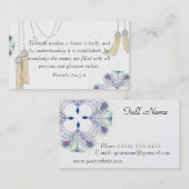 Ontwerp van de Religieuze Tassel-gordijnkaart Visitekaartje (Voorkant / Achterkant)