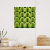 Ontwerp van de retro geometrische gradiënt poster (Keuken)