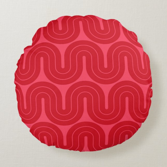 Ontwerp van de retro geometrische gradiënt rond kussen (Voorkant)