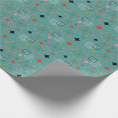 Ontwerp van de Retro van de atoomstoot Cadeaupapier (Hoek)