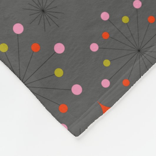 Ontwerp van de Retro van de Atoomstoot Fleece Deken (Hoek)