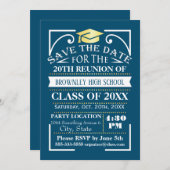 Ontwerp van de reünie van de klasse, uitnodiging (Voorkant / Achterkant)