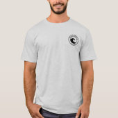 Ontwerp van de riviergolfcirkel Napels Beach Black T-shirt (Voorkant)