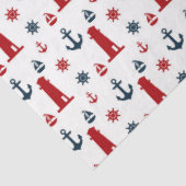 Ontwerp van de rode en Navy Nautical Series 12 Tissuepapier (Detail)