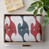 Ontwerp van de rode en Navy Nautical Series 14 Tissuepapier (Geschenk)