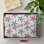 Ontwerp van de rode en Navy Nautical Series 16 Tissuepapier (Geschenk)