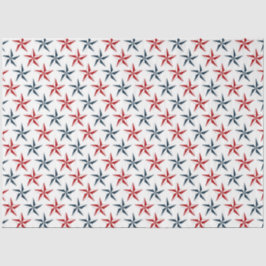 Ontwerp van de rode en Navy Nautical Series 16 Tissuepapier