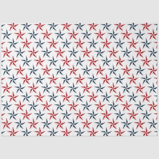 Ontwerp van de rode en Navy Nautical Series 16 Tissuepapier (Voorkant)