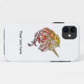 Ontwerp van de rode gouden tribale eenhoorn Case-Mate iPhone case (Achterkant (horizontaal))