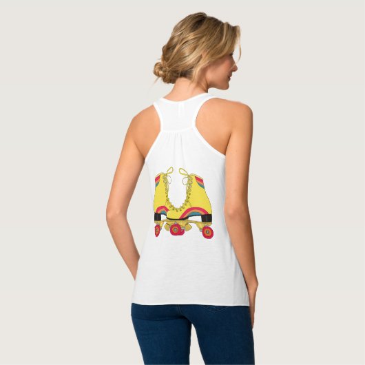 Ontwerp van de  roller-schaatsen tanktop (Volledige Achterkant)