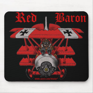 Ontwerp van de roodrode baron-mousepad muismat