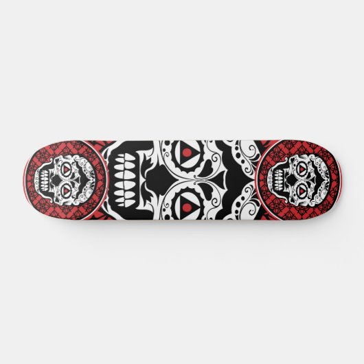 Ontwerp van de roodroze zwarte en witte roze roze persoonlijk skateboard (Horizontaal)