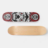 Ontwerp van de roodroze zwarte en witte roze roze persoonlijk skateboard (Horizontaal)