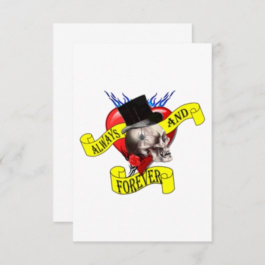 Ontwerp van de roomschedel en het hart van het tat (Voorkant / Achterkant)